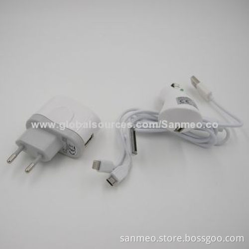 5-in-1 USB charger for iPad mini/iPhone 5, can be used to charge any USB devicesNew